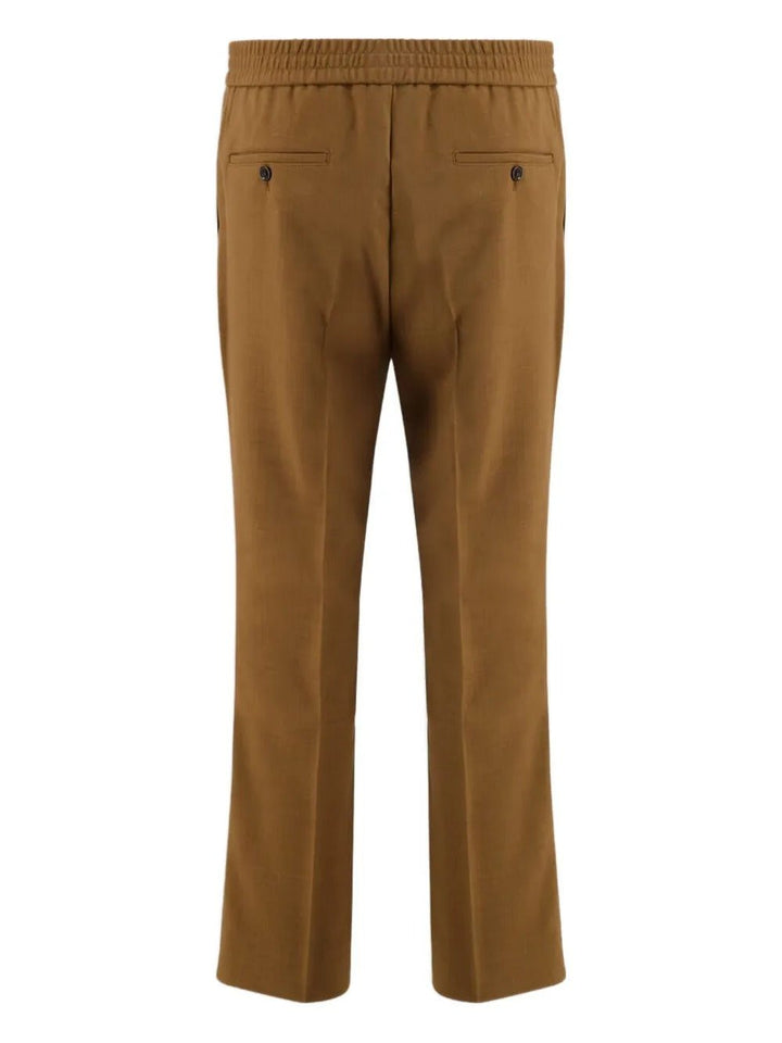 AMI PARIS - Black Wool Elasticated Waist Trousers noisette - Lothaire