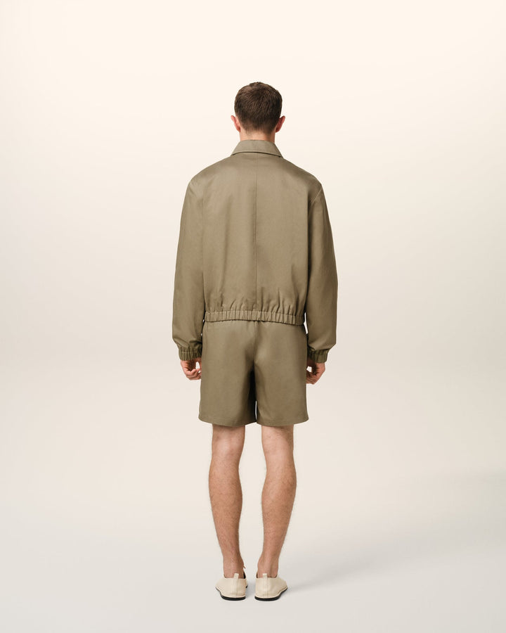 AMI PARIS - BLOUSON ZIPPÉ AMI DE COEUR EN COTON Beige - Lothaire