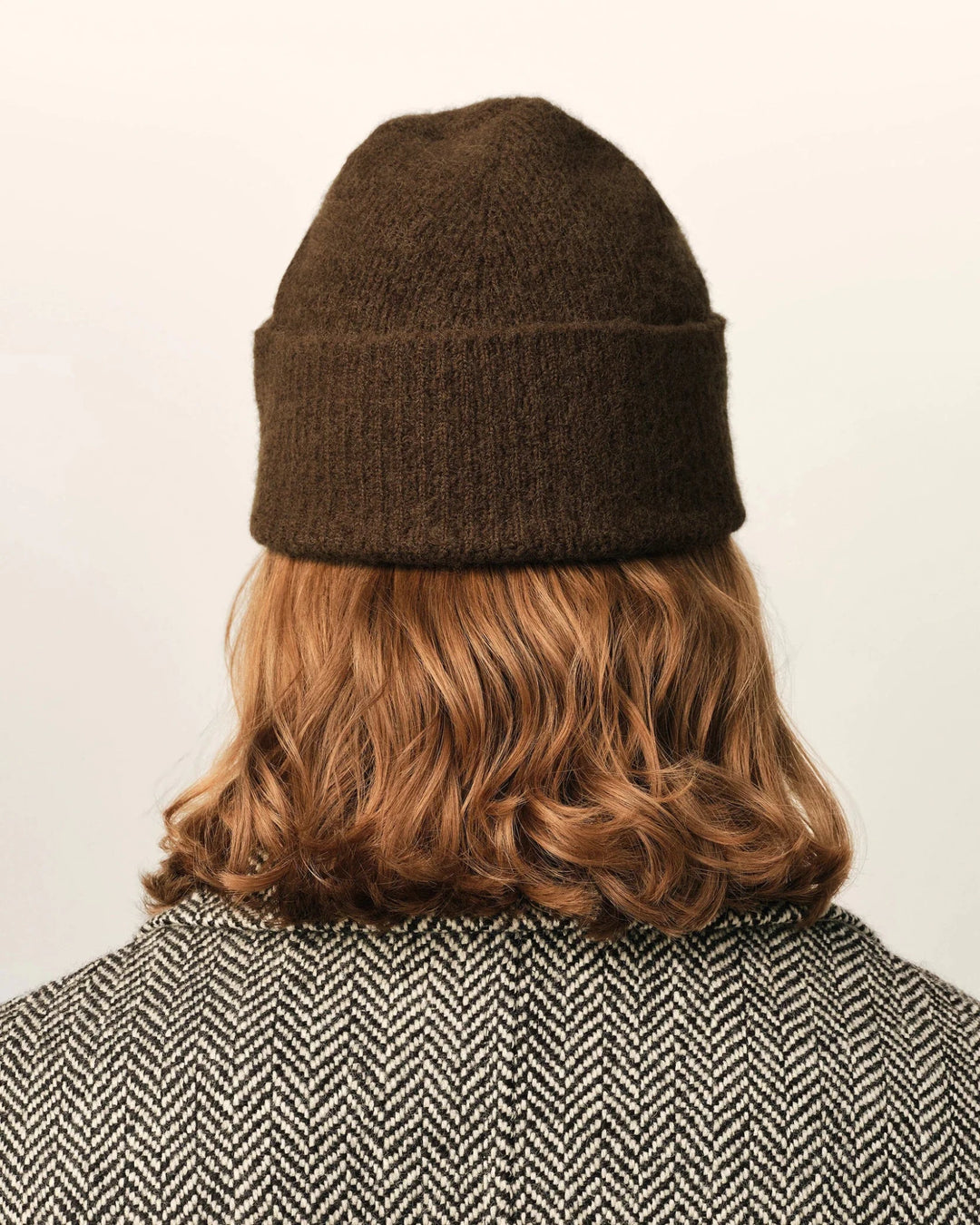 AMI PARIS - Bonnet Ami de Cœur en alpaga Marron chocolat / Écru - Lothaire