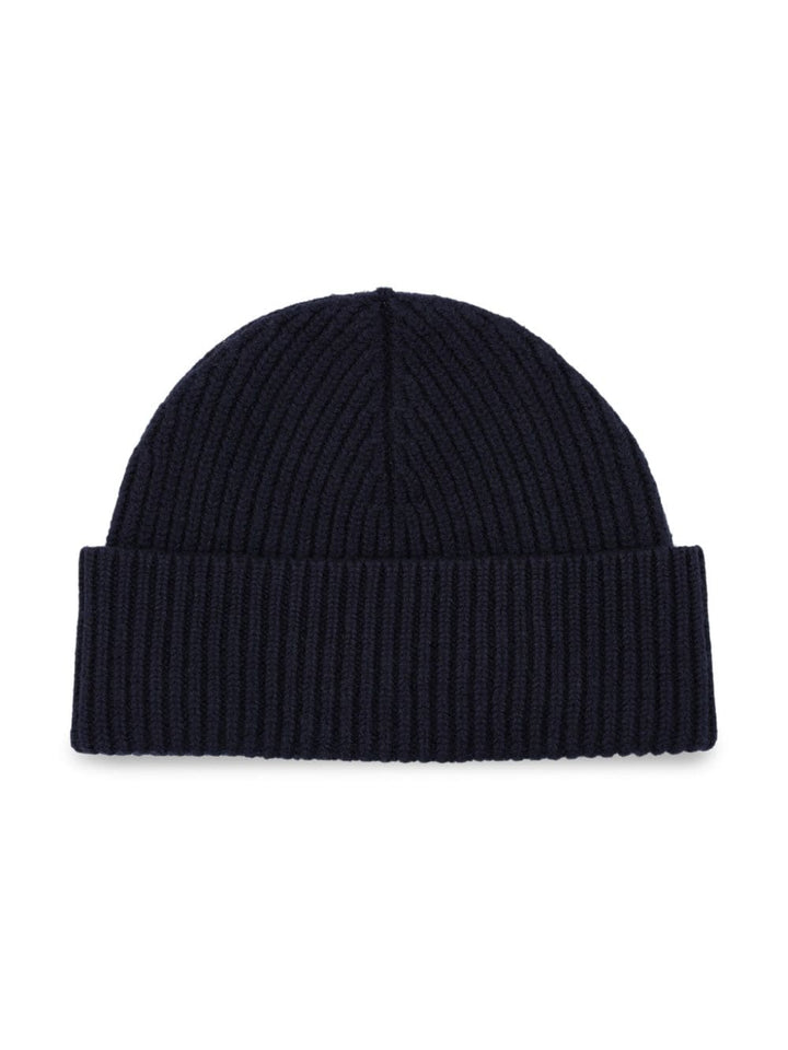 Ami Paris - Bonnet logo marine et rouge - Lothaire