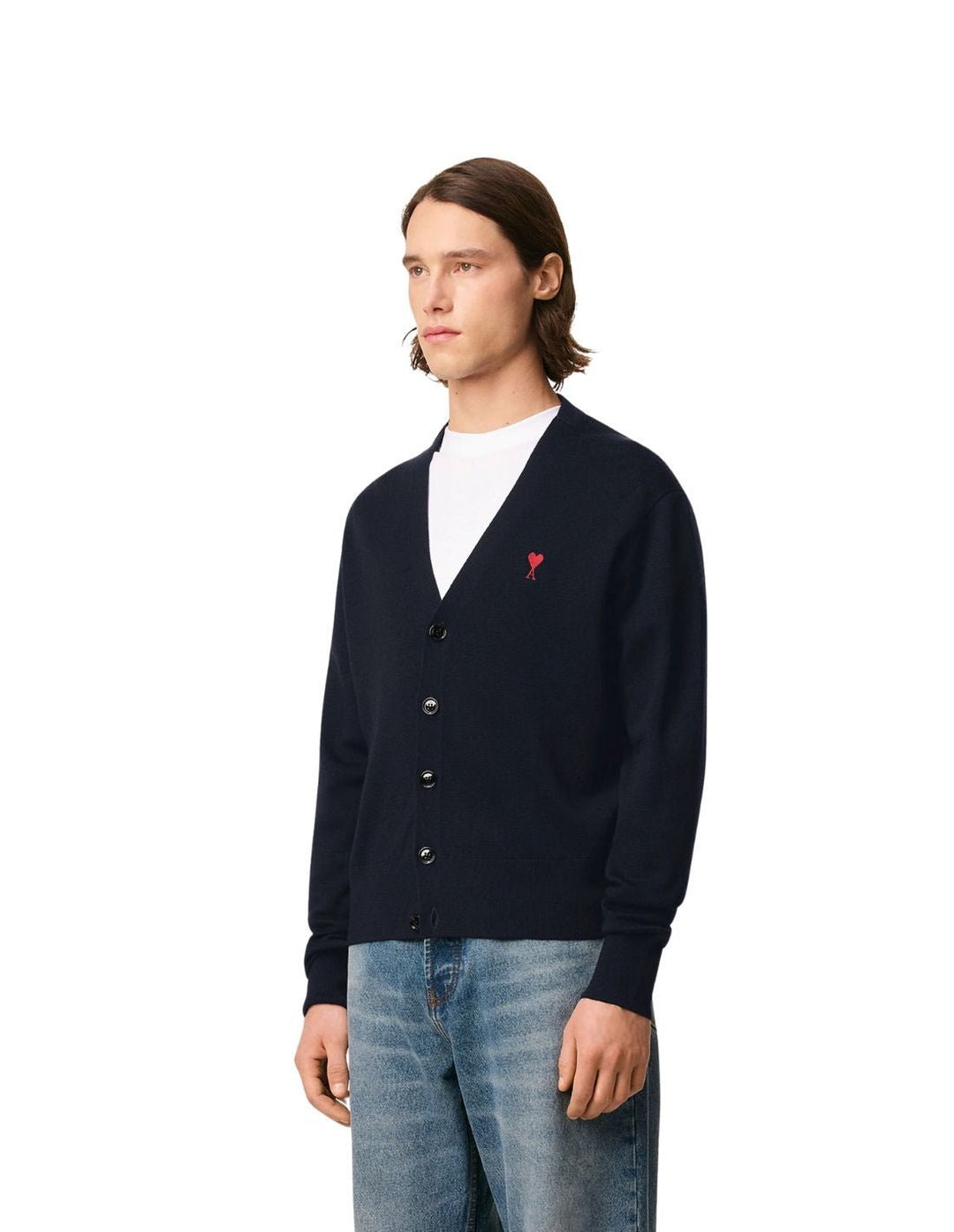 AMI PARIS - Cardigan Ami de Coeur Bleu marine - Lothaire