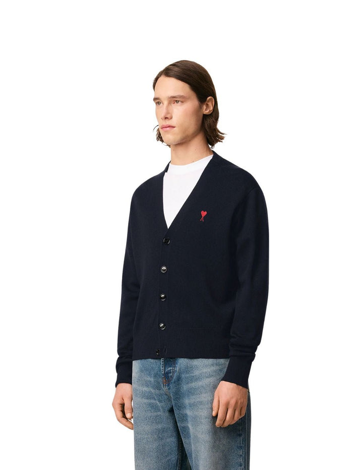AMI PARIS - Cardigan Ami de Coeur Bleu marine - Lothaire