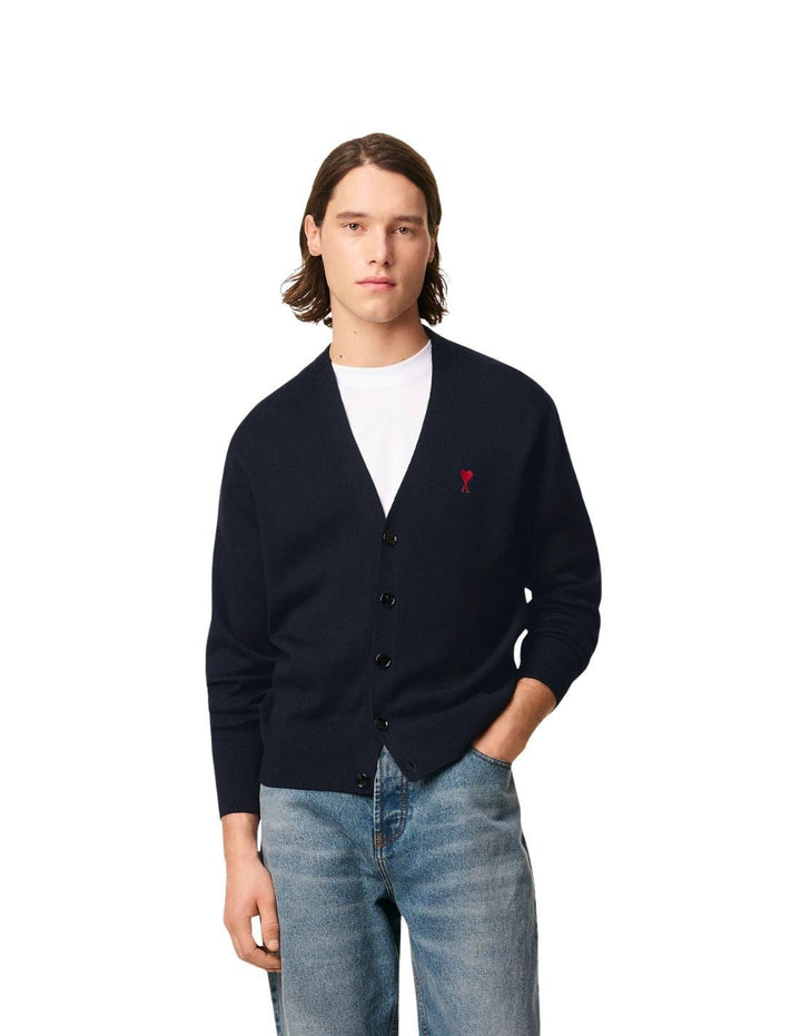 AMI PARIS - Cardigan Ami de Coeur Bleu marine - Lothaire