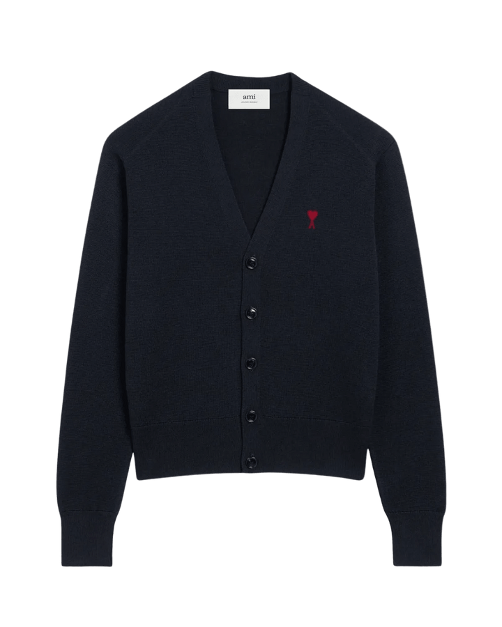 AMI PARIS - Cardigan Ami de Coeur Bleu marine - Lothaire