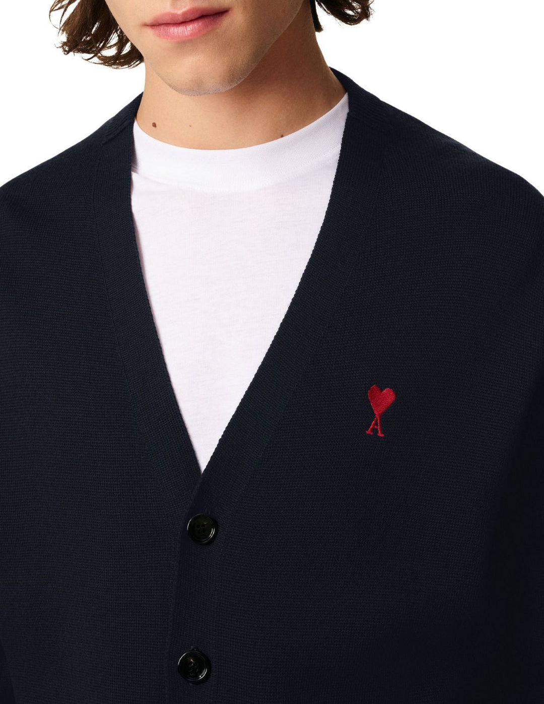 AMI PARIS - Cardigan Ami de Coeur Bleu marine - Lothaire