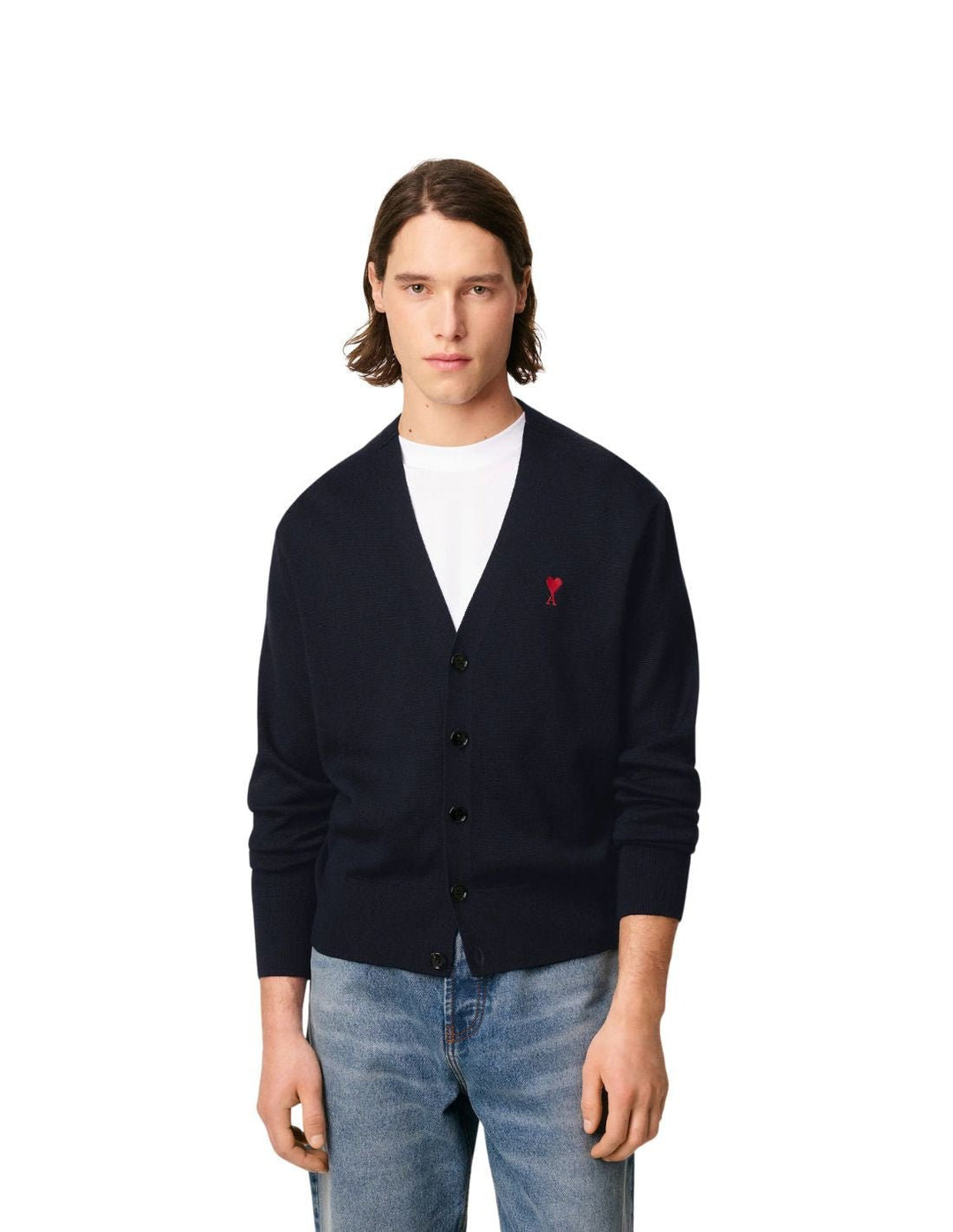 AMI PARIS - Cardigan Ami de Coeur Bleu marine - Lothaire