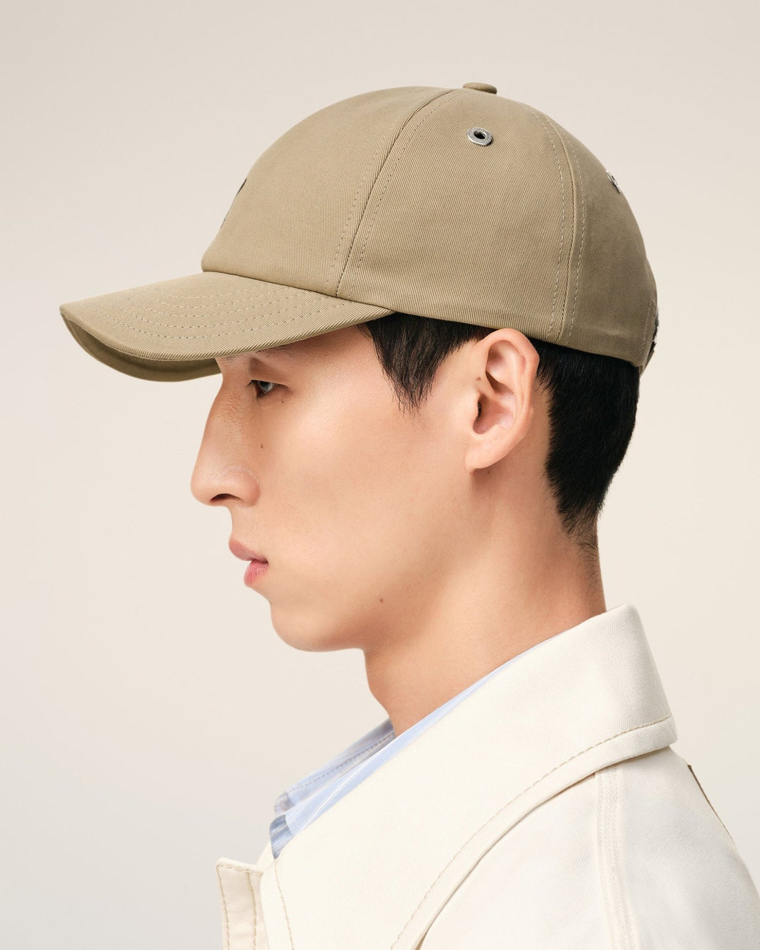 AMI PARIS - Casquette Ami de Cœur en Coton Beige taupe - Lothaire