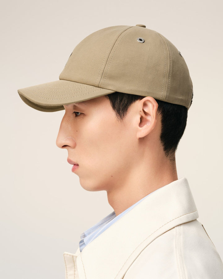 AMI PARIS - Casquette Ami de Cœur en Coton Beige taupe - Lothaire