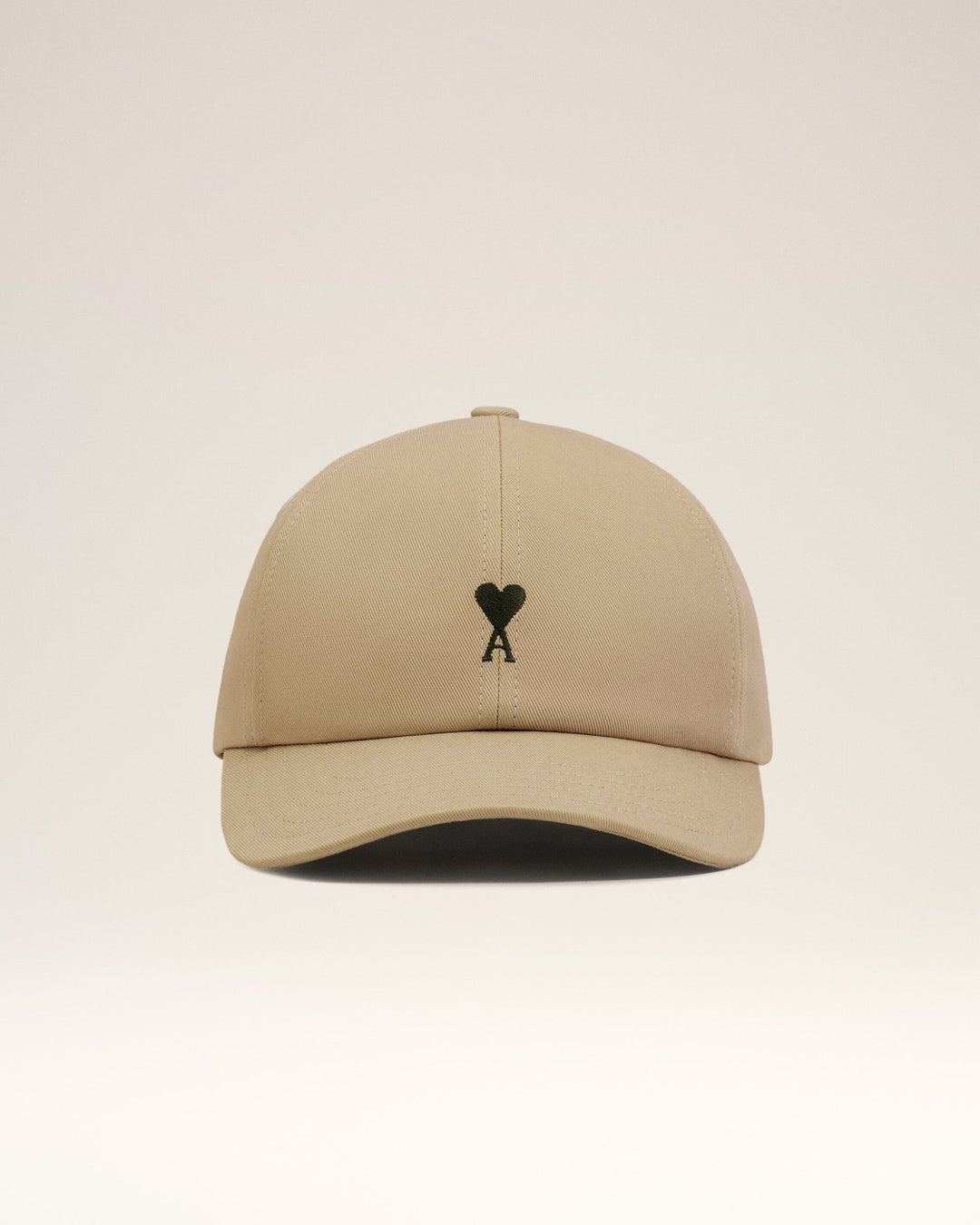 AMI PARIS - Casquette Ami de Cœur en Coton Beige taupe - Lothaire