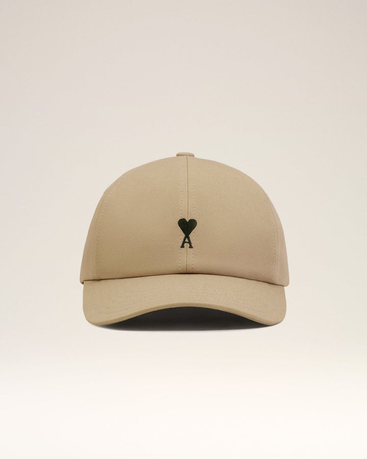 AMI PARIS - Casquette Ami de Cœur en Coton Beige taupe - Lothaire