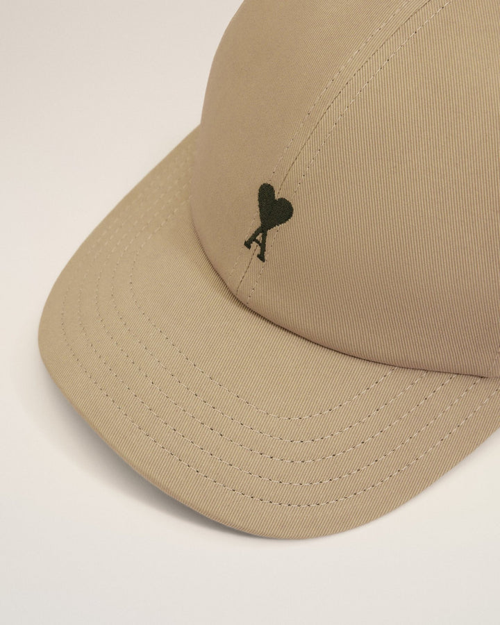 AMI PARIS - Casquette Ami de Cœur en Coton Beige taupe - Lothaire