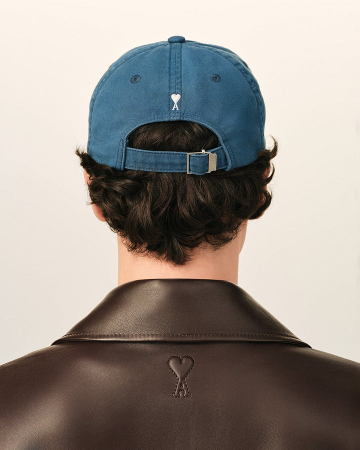 AMI PARIS - Casquette en coton « Thank You For Being a Friend » Bleu roi délavé - Lothaire