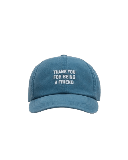 AMI PARIS - Casquette en coton « Thank You For Being a Friend » Bleu roi délavé - Lothaire