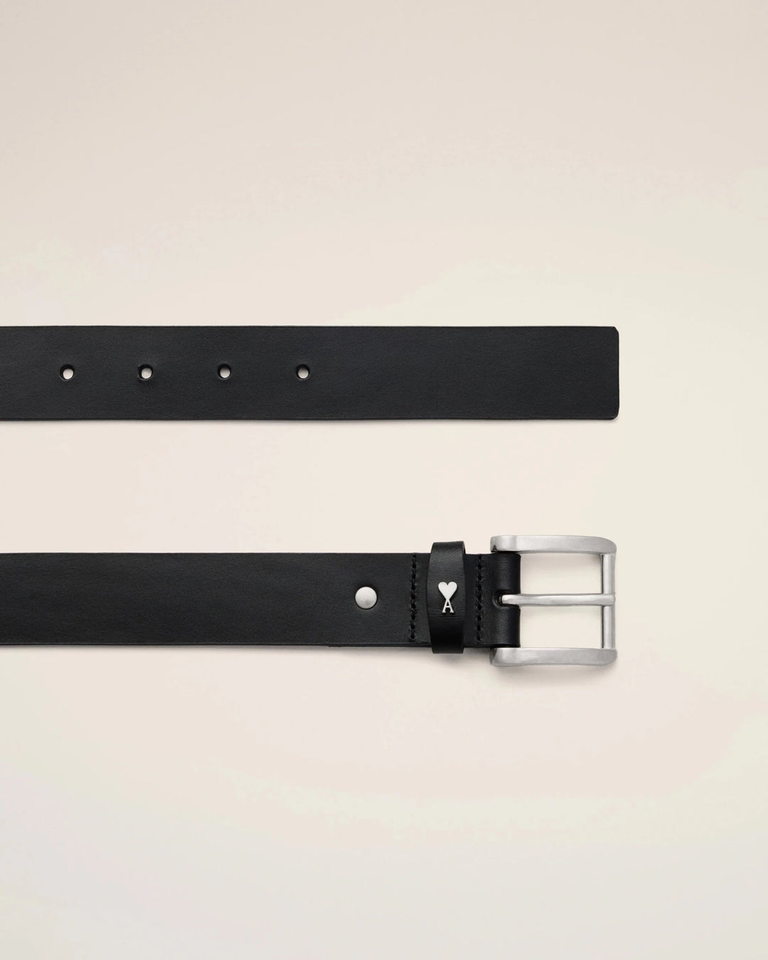 AMI PARIS - Ceinture Paris Paris en cuir Noir / Argent - Lothaire