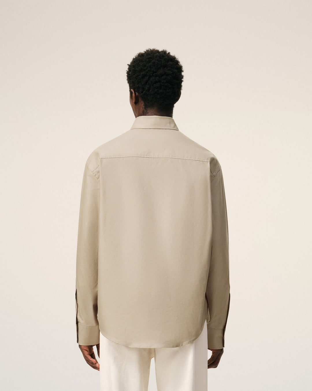 AMI PARIS - Chemise Ami de Coeur Brodée en Coton Beige - Lothaire