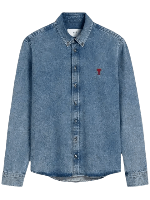 AMI PARIS - chemise Ami de Coeur denim bleu - Lothaire