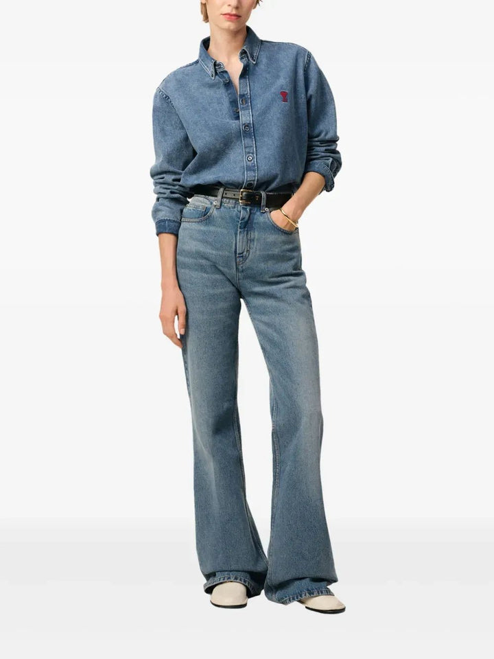 AMI PARIS - chemise Ami de Coeur denim bleu - Lothaire