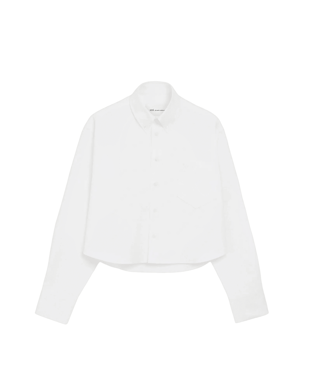 AMI PARIS – Chemise courte en coton Ami de Cœur embossé Blanc naturel - Lothaire