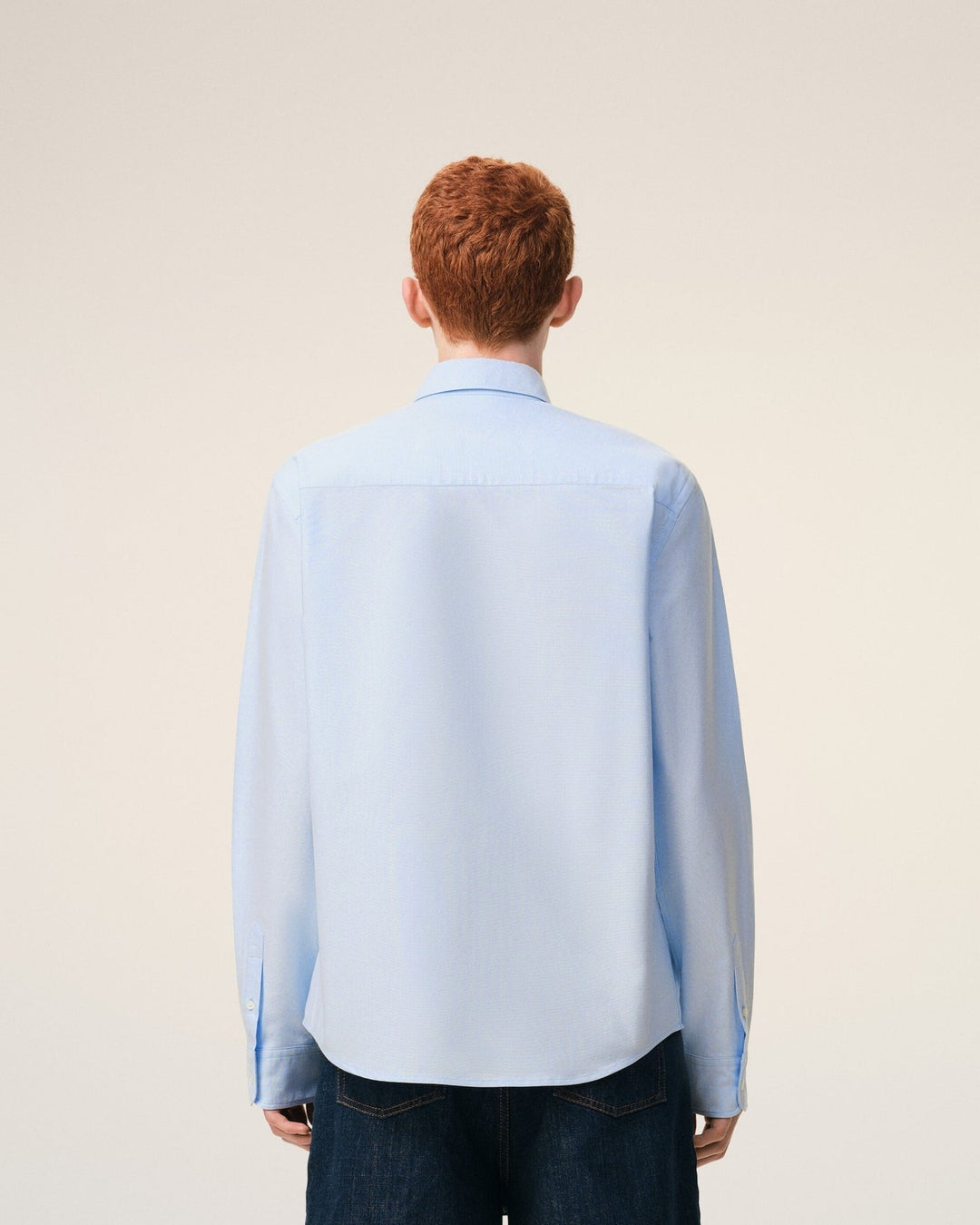 AMI PARIS - Chemise Oxford Ami De Coeur en Coton Bleu ciel - Lothaire