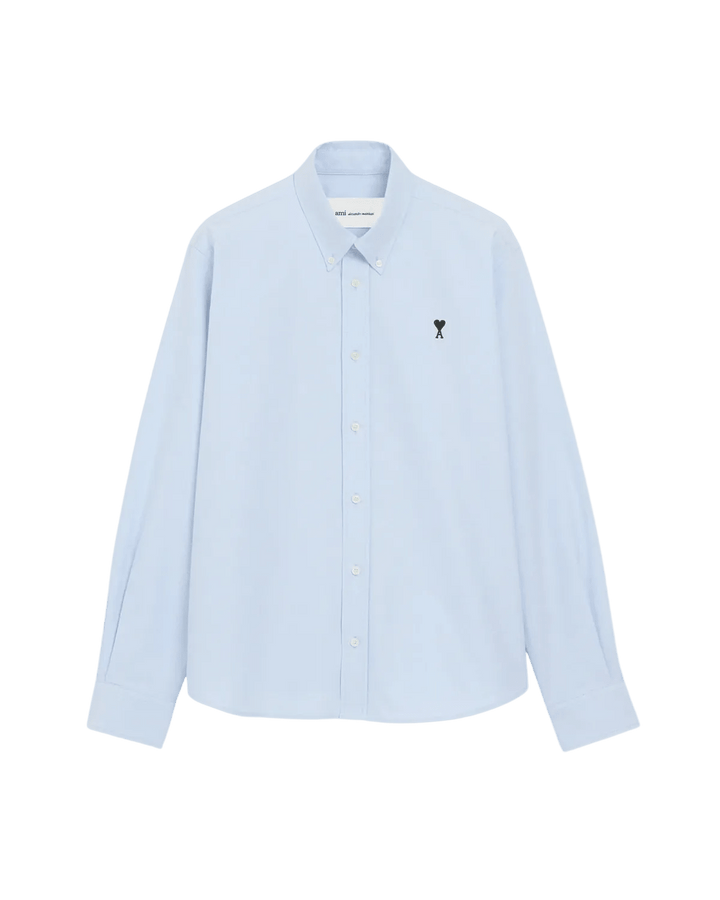 AMI PARIS - Chemise Oxford Ami De Coeur en Coton Bleu ciel - Lothaire