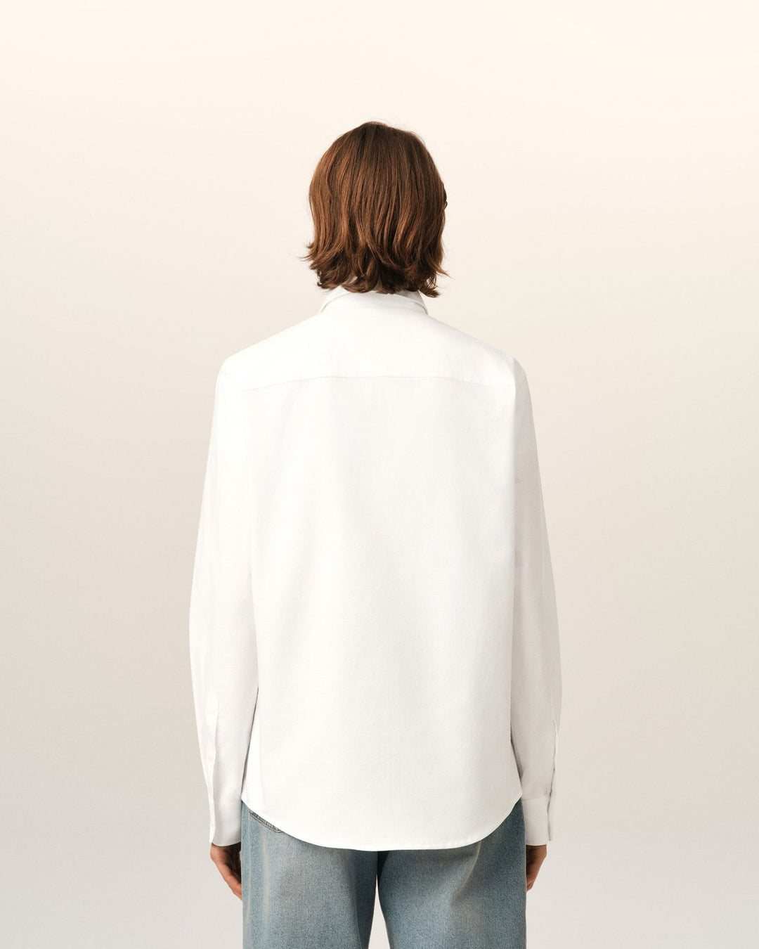 AMI PARIS - Chemise unisexe Ami de Cœur en coton Oxford Blanc naturel - Lothaire