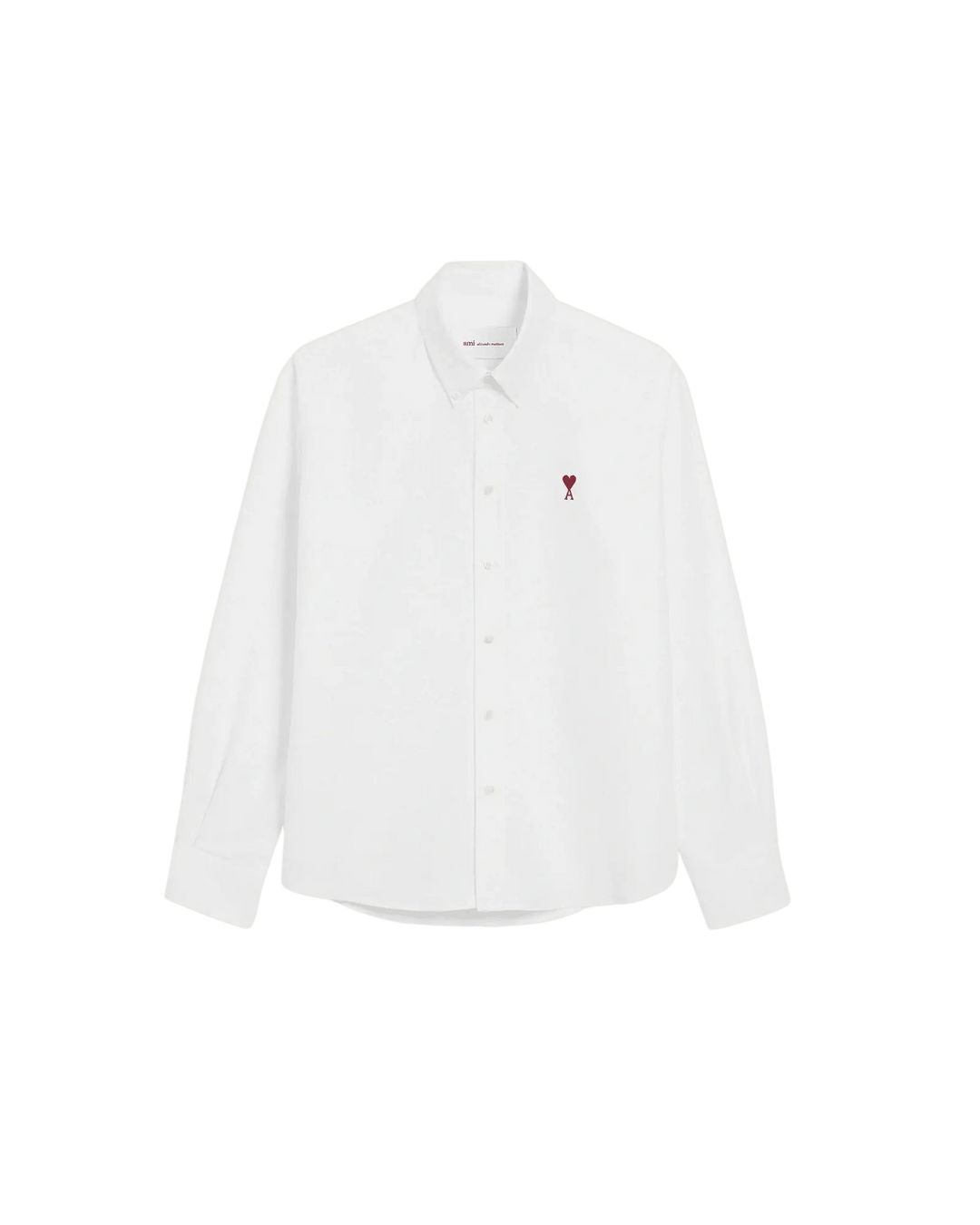 AMI PARIS - Chemise unisexe Ami de Cœur en coton Oxford Blanc naturel - Lothaire