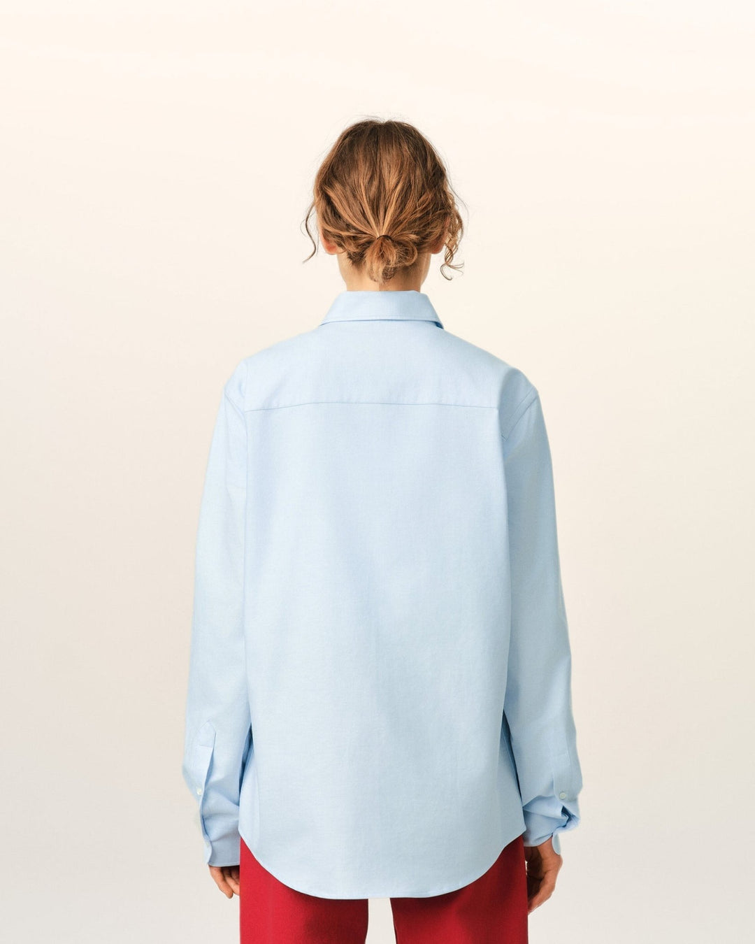 AMI PARIS - Chemise unisexe Ami de Cœur en coton Oxford Bleu ciel - Lothaire