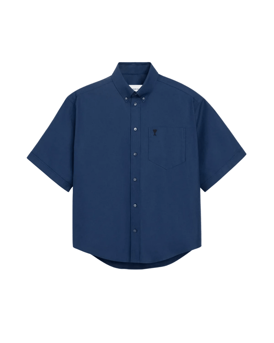 AMI PARIS - Cotton Boxy Embroidered Ami De Coeur Bleu encre - Lothaire