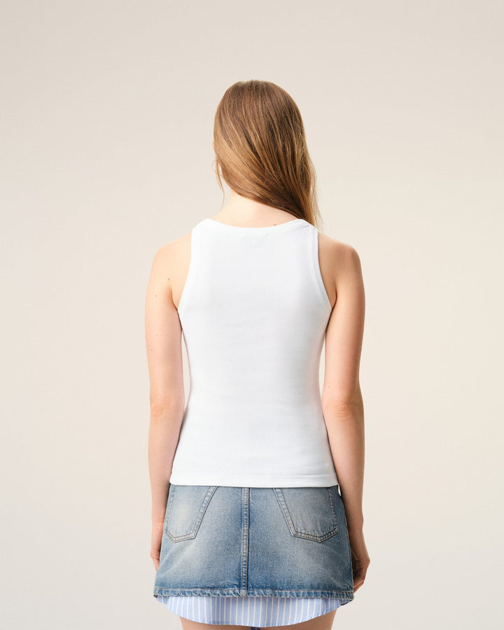 AMI PARIS - Débardeur Ami de Coeur en Coton Blanc - Lothaire