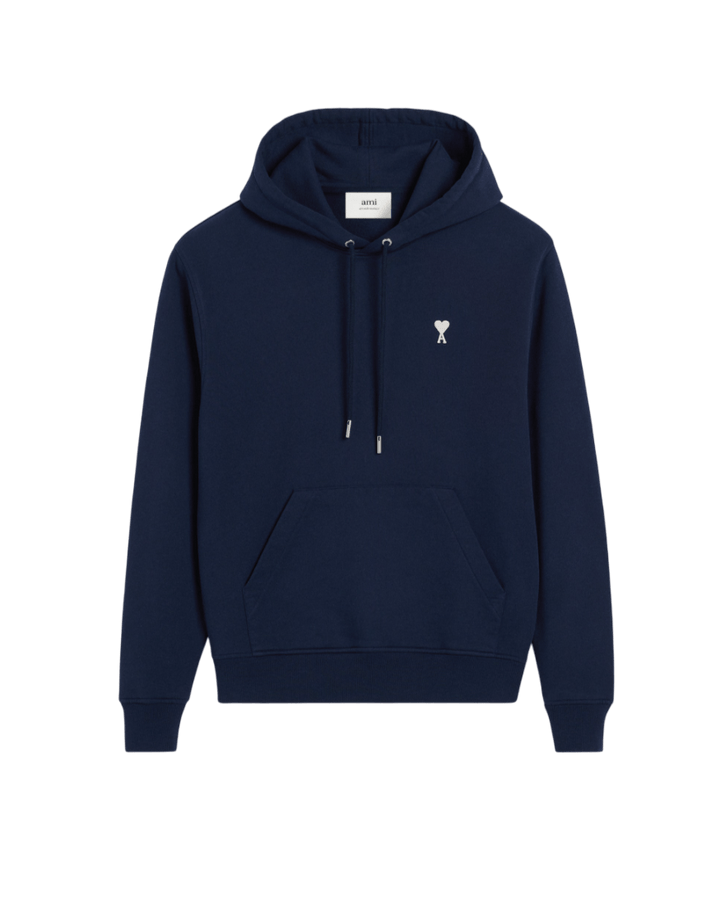 AMI PARIS HOODIE BLEU MARINE AMI DE COEUR EN COTON Bleu marine - Lothaire