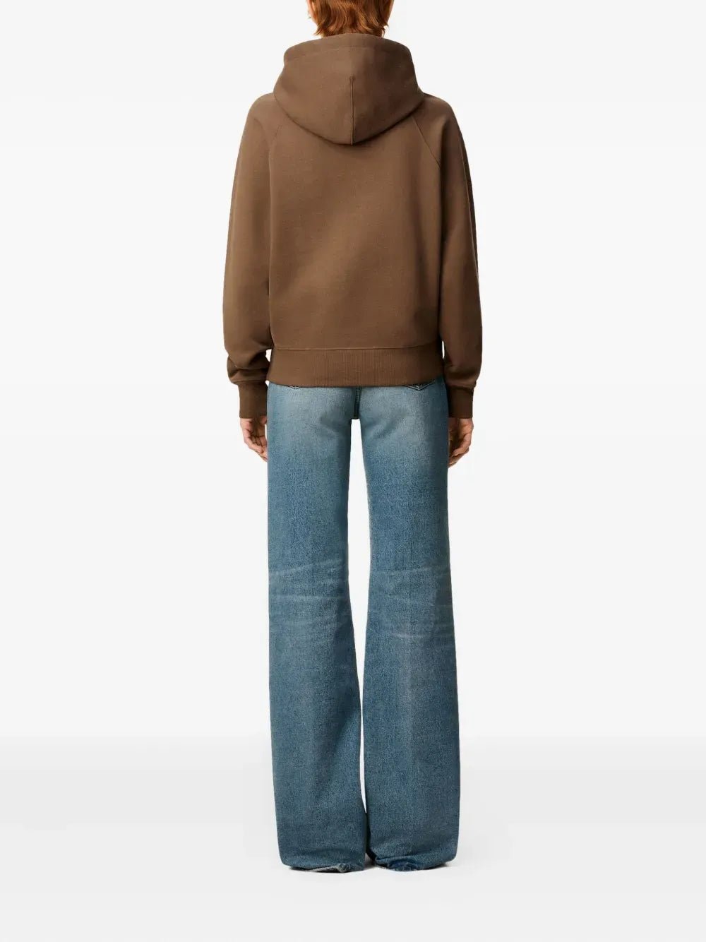 AMI PARIS - Hoodie en coton à logo marron noisette - Lothaire
