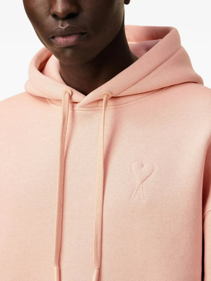 AMI PARIS - Hoodie en coton à logo rose - Lothaire