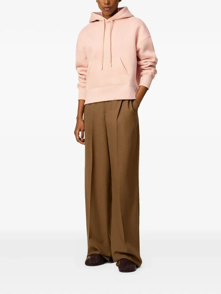 AMI PARIS - Hoodie en coton à logo rose - Lothaire