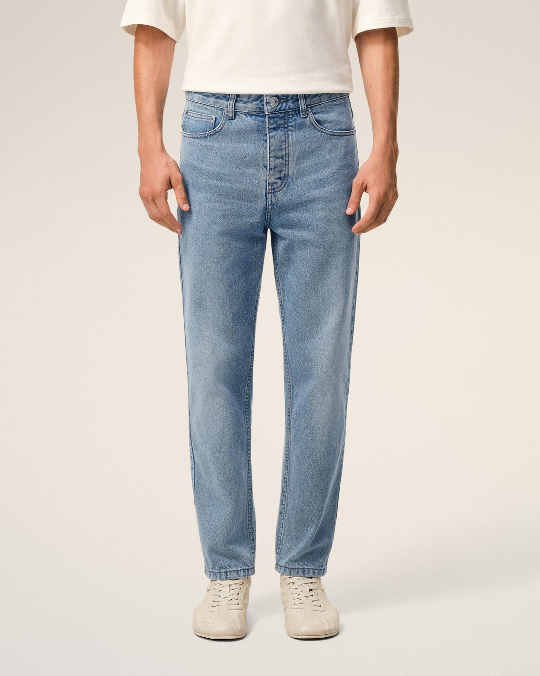 AMI PARIS - Jean à Coupe Fuselée en Denim Indigo usé - Lothaire