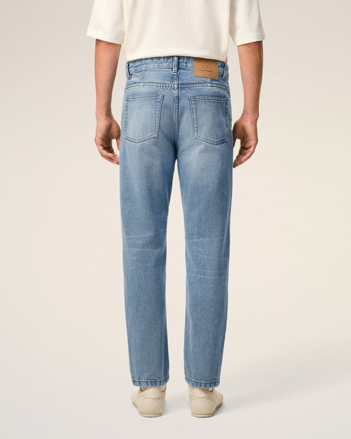 AMI PARIS - Jean à Coupe Fuselée en Denim Indigo usé - Lothaire