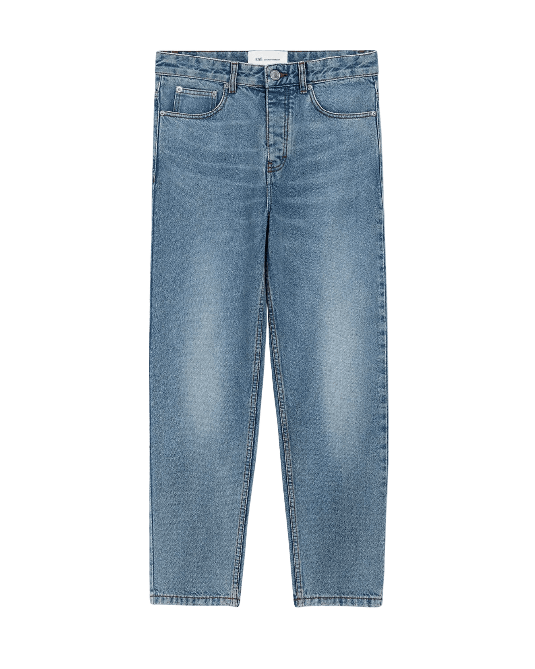 AMI PARIS - Jean à Coupe Fuselée en Denim Indigo usé - Lothaire