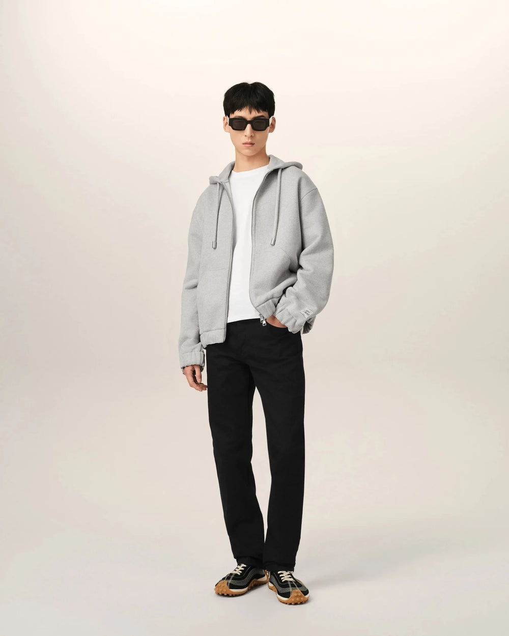 AMI PARIS - Jean coupe classique en denim Noir - Lothaire