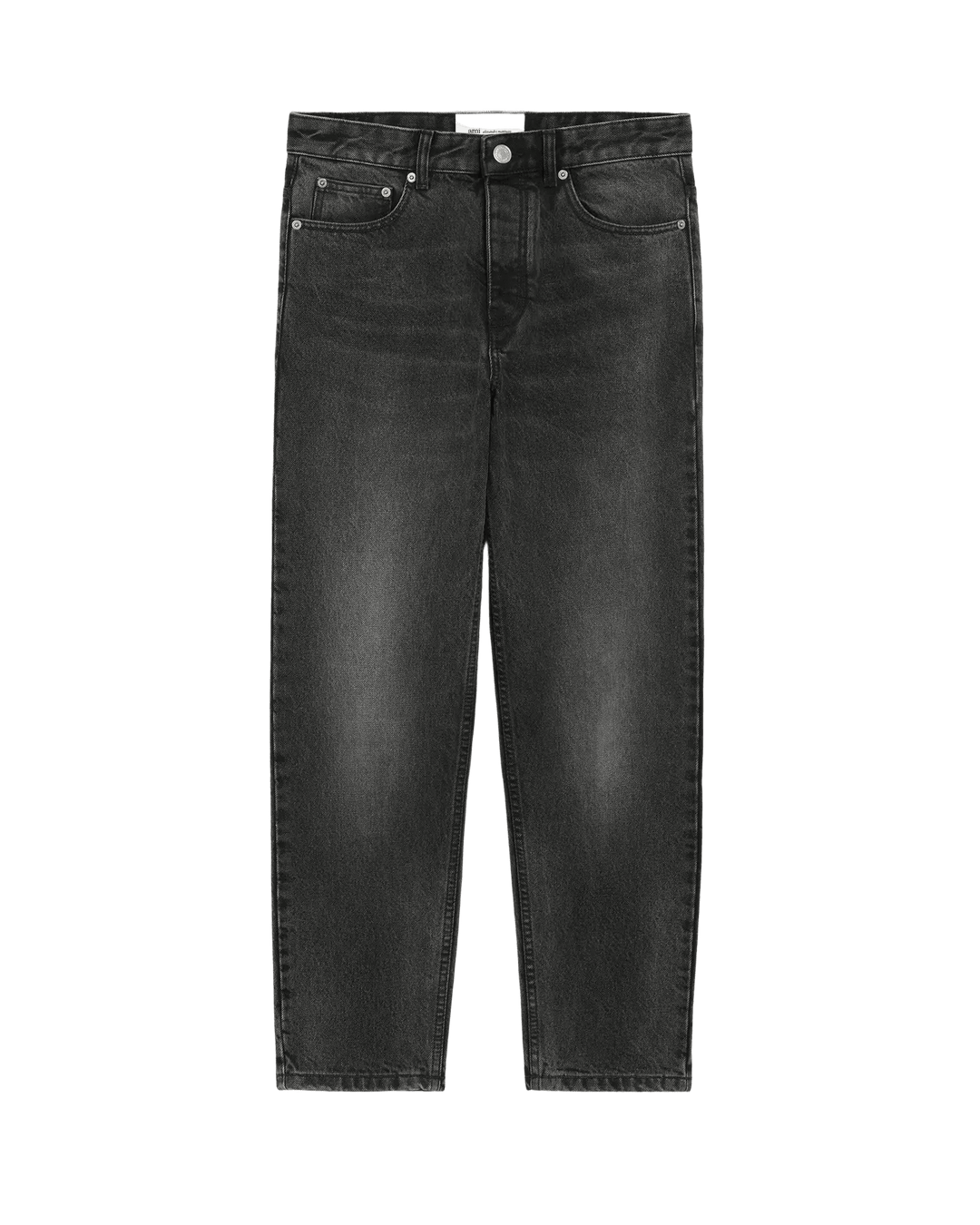 AMI PARIS - Jean Coupe Tapered en Coton Noir délavé - Lothaire