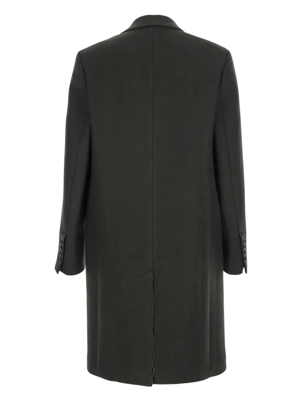 AMI PARIS - manteau droit à simple boutonnage gris anthracite - Lothaire