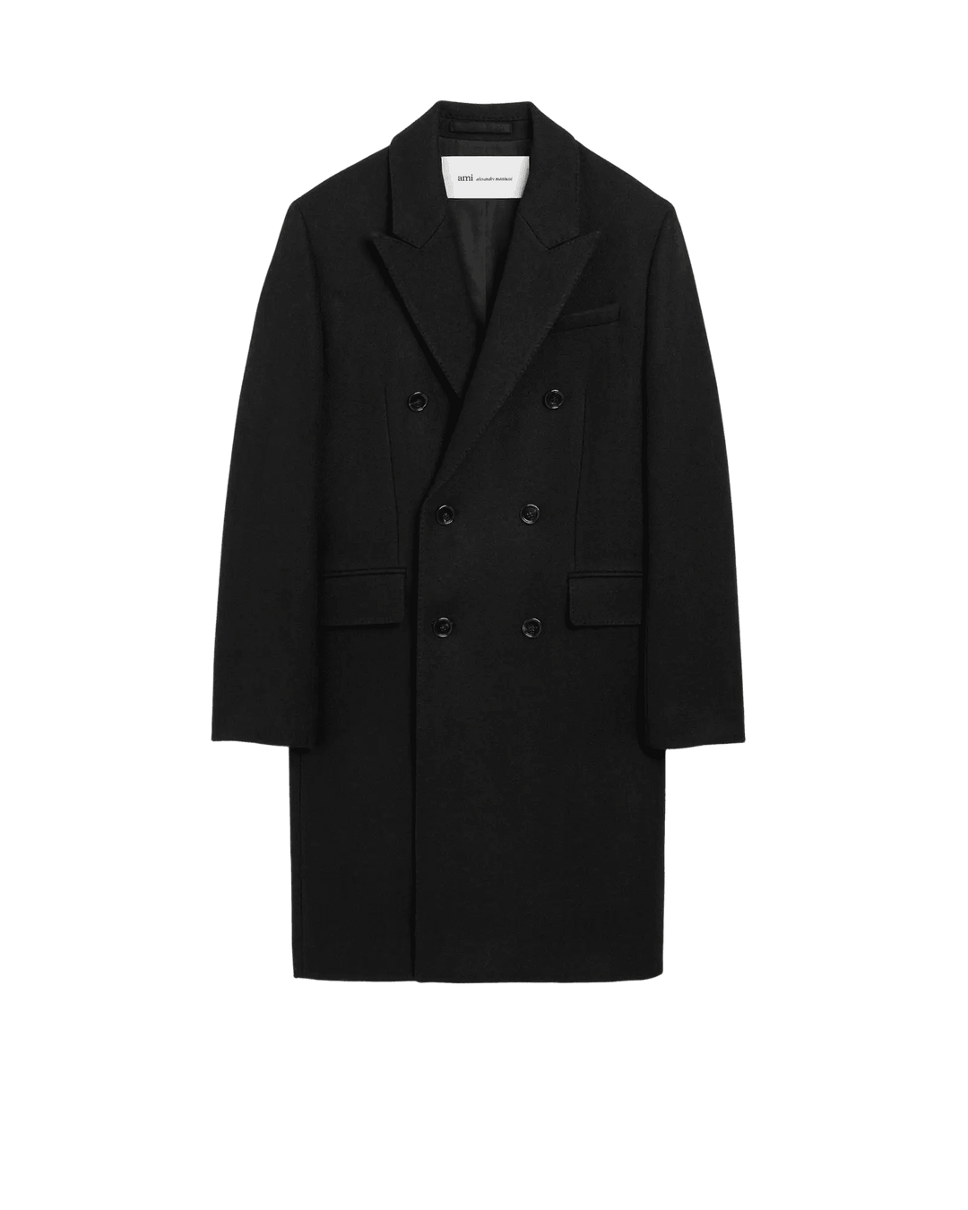 AMI PARIS - Manteau oversize croisé en laine vierge Noir - Lothaire
