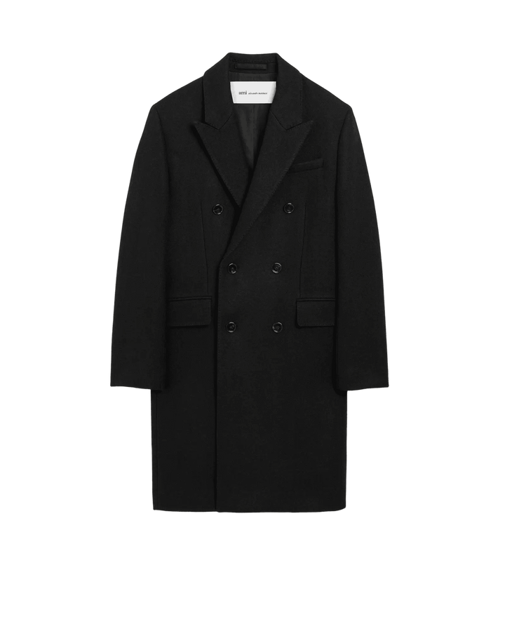 AMI PARIS - Manteau oversize croisé en laine vierge Noir - Lothaire