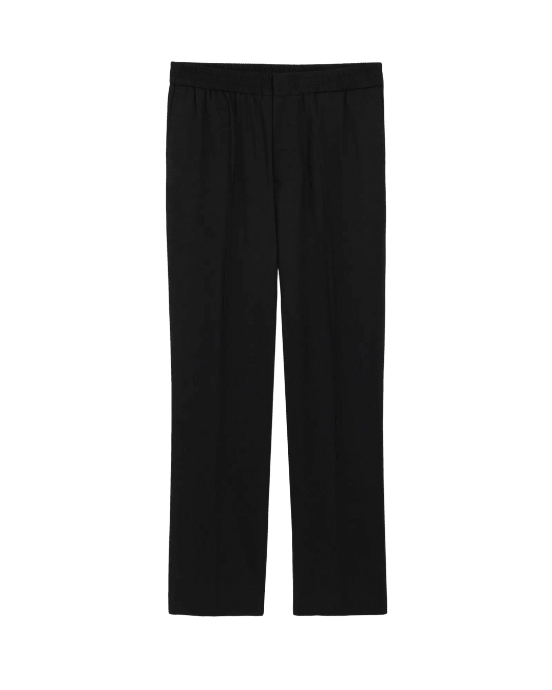 AMI PARIS - Pantalon Taille Elastiquée en Laine Noir - Lothaire