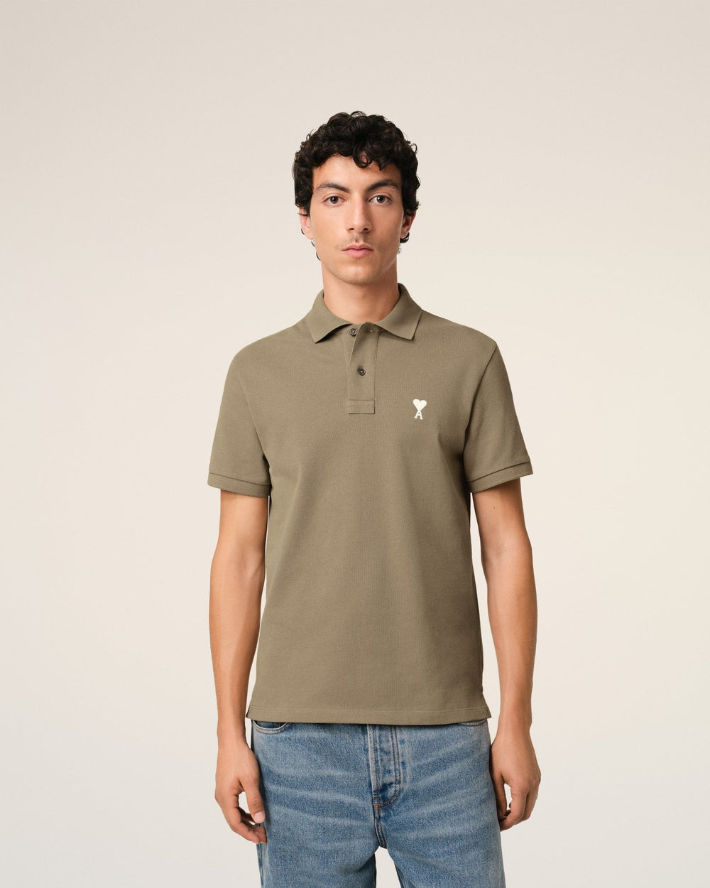 AMI PARIS - POLO AMI DE COEUR EN COTON Vert - Lothaire