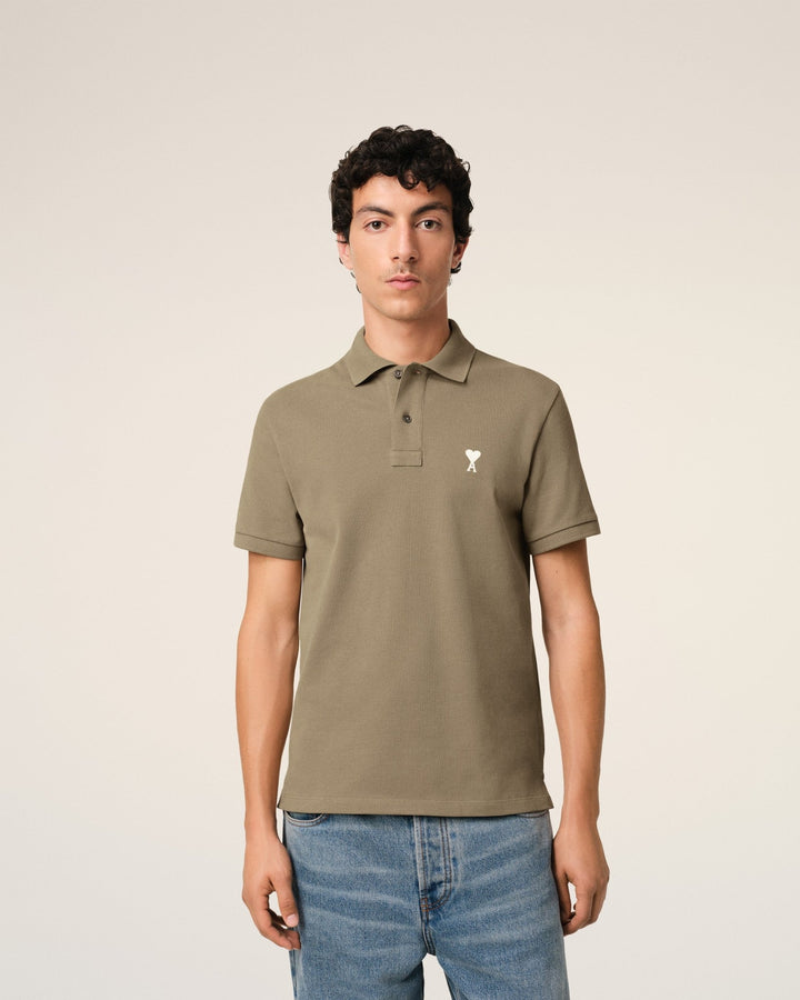 AMI PARIS - POLO AMI DE COEUR EN COTON Vert - Lothaire