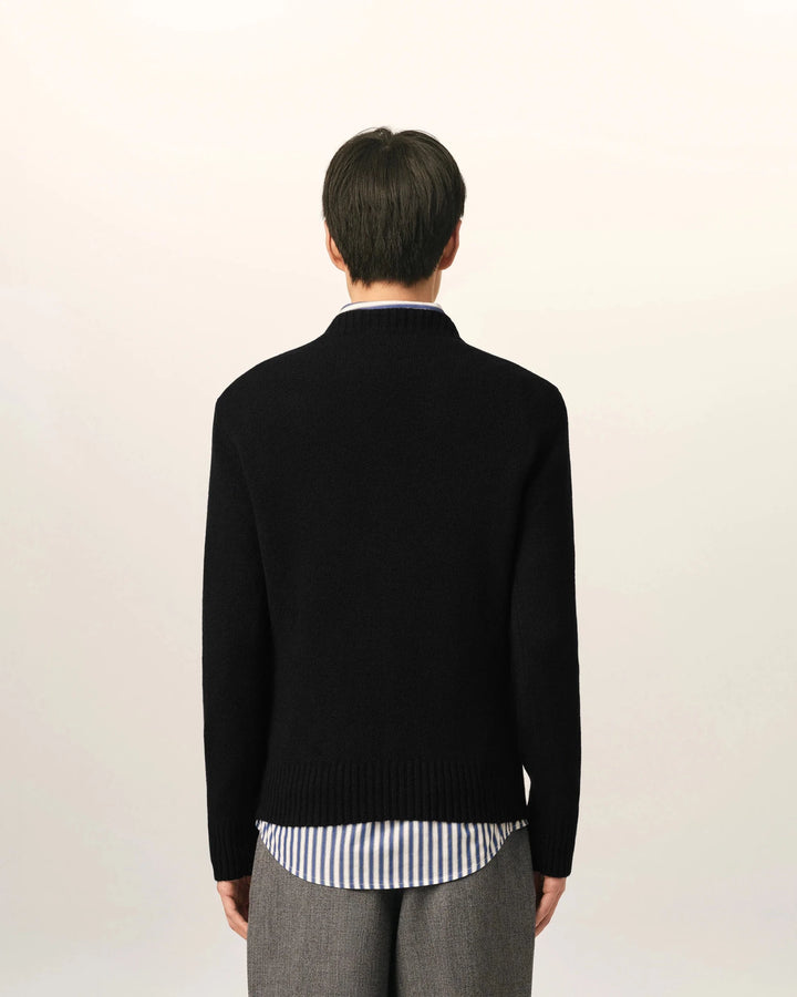 AMI PARIS - Pull Ami de Cœur en cachemire Noir - Lothaire