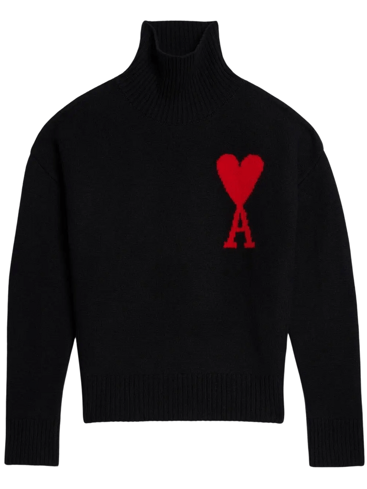 Ami Paris - Pull Black Ami de Coeur Rouge - Lothaire