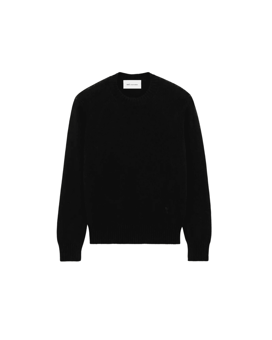 AMI PARIS - Pull col rond Ami de Cœur en cachemire Noir - Lothaire