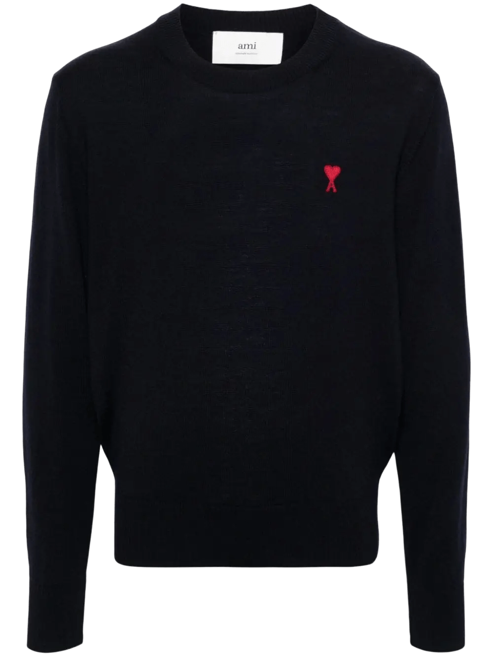 AMI Paris - Pull mérinos bleu nuit - Lothaire