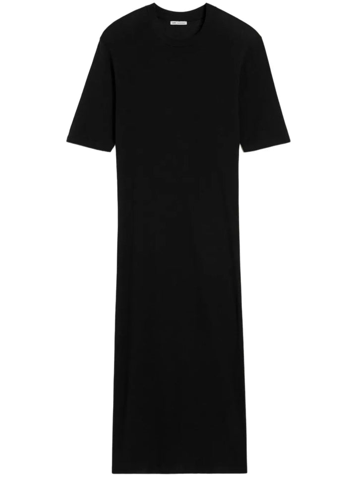 AMI PARIS - robe en coton à manches courtes noir - Lothaire