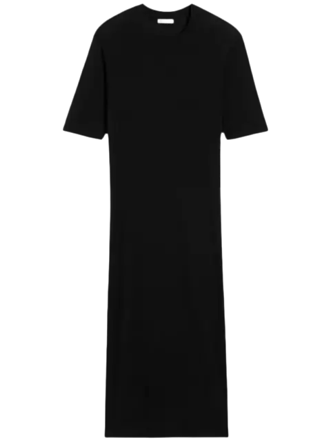 AMI PARIS - robe en coton à manches courtes noir - Lothaire
